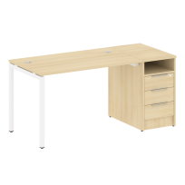 Metal System Quattro Р. ст. с тумбой на П-образном м/к 40БП.РС-СТП-1.2 Акация/Антрацит металл 1612*720*750 Metal System Quattro Р. ст. с тумбой на П-образном м/к 40БП.РС-СТП-1.2 Акация/Антрацит металл 1612*720*750