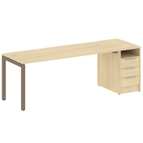Metal System Quattro Р. ст. с тумбой на П-образном м/к 50БП.РС-СТП-1.5 Акация/Антрацит металл 2212*720*750 Metal System Quattro Р. ст. с тумбой на П-образном м/к 50БП.РС-СТП-1.5 Акация/Антрацит металл 2212*720*750