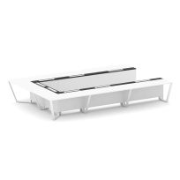 Стол для переговоров П-образный Steel Meet KM-PR.B.SP-15P / Тиквуд Светлый – Графит Глянец – Металл Белый / 4800×3200×750