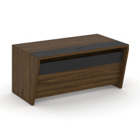 Corner Стол руководителя прямой без тумбы COR.SR-16 Орех лоренцо/Графит 1600×900×750