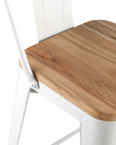 Стул полубарный TOLIX WOOD со спинкой черный глянцевый Стул полубарный TOLIX WOOD со спинкой черный глянцевый