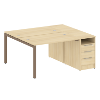 Metal System Quattro Р. ст. с тумбой на П-образном м/к 50БП.РС-СТП-2.2 Акация/Антрацит металл 1612*1475*750 Metal System Quattro Р. ст. с тумбой на П-образном м/к 50БП.РС-СТП-2.2 Акация/Антрацит металл 1612*1475*750