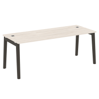 Onix Wood Direct Стол руководителя OW.SRR-6.8 Белый бриллиант/Дуб светлый/Белый металл 1980*800*750 Onix Wood Direct Стол руководителя OW.SRR-6.8 Белый бриллиант/Дуб светлый/Белый металл 1980*800*750