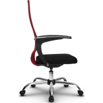 Кресло офисное Metta  SU-CM-8P (SU-СU160-8P) CH / Красный – Красный