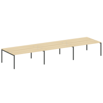 Metal System Quattro Р. ст. на 6 раб. места на П-образном м/к 40БП.СМ-6.5 Акация/Антрацит металл 5400*1475*750 Metal System Quattro Р. ст. на 6 раб. места на П-образном м/к 40БП.СМ-6.5 Акация/Антрацит металл 5400*1475*750