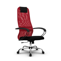 Кресло для руководителя Metta SU-BP-8 (SU-BK130-8) CH / Красный – Красный