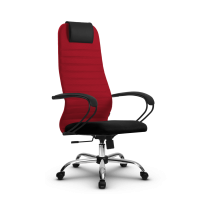Кресло для руководителя Metta SU-BP-10 (SU-BK130-10) CH / Красный – Красный