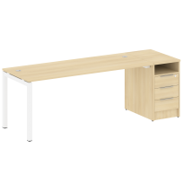 Metal System Quattro Р. ст. с тумбой на П-образном м/к 50БП.РС-СТП-1.5 Акация/Антрацит металл 2212*720*750 Metal System Quattro Р. ст. с тумбой на П-образном м/к 50БП.РС-СТП-1.5 Акация/Антрацит металл 2212*720*750