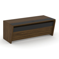 Corner Стол руководителя прямой без тумбы COR.SR-20 Орех лоренцо/Графит 2000×900×750