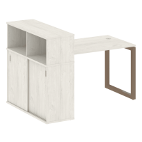 Metal System Quattro Стол офисный с шкафом-купе на О-образном м/к 50БО.РС-СШК-3.2 Т Вяз/Мокко металл 1610×1120×1098 Metal System Quattro Стол офисный с шкафом-купе на О-образном м/к 50БО.РС-СШК-3.2 Т Вяз/Мокко металл 1610×1120×1098