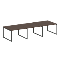 Metal System Quattro Перег. стол (3 столешницы) на О-оразном м/к 40БО.ПРГ-3.2 Акация/Антрацит металл 3600*1235*750 Metal System Quattro Перег. стол (3 столешницы) на О-оразном м/к 40БО.ПРГ-3.2 Акация/Антрацит металл 3600*1235*750
