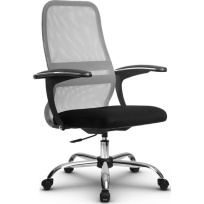 Кресло офисное Metta  SU-CM-8P (SU-СU160-8P) CH / Красный – Красный