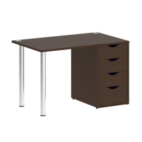 Home Office Стол офисный VR.SP-3-118.4 Серый/Хром опоры 1180×720×750