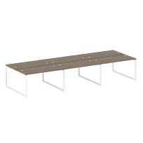 Metal System Quattro Р. ст. на 6 раб. места на О-образном м/к 40БО.СМ-6.3 Акация/Антрацит металл 4200*1475*750 Metal System Quattro Р. ст. на 6 раб. места на О-образном м/к 40БО.СМ-6.3 Акация/Антрацит металл 4200*1475*750