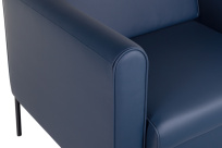 Кресло Savoy Euroforma / Экокожа Euroline 980 / Серо-синяя / 875×800×720