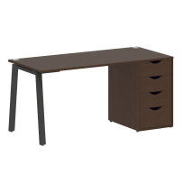 Home Office Стол офисный VR.SP-3-158.4.A Тиквуд Светлый/Металл Белый 1580×720×750 Home Office Стол офисный VR.SP-3-158.4.A Тиквуд Светлый/Металл Белый 1580×720×750