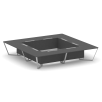 Стол для переговоров квадратный Steel Meet KD-PR.B.SP-20K2 / Тиквуд Светлый – Металл Серый / 4000×4000×750 Стол для переговоров квадратный Steel Meet KD-PR.B.SP-20K2 / Тиквуд Светлый – Металл Серый / 4000×4000×750