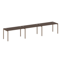 Metal System Quattro Р. ст. на 3 раб. места на П-образном м/к 40БП.СМ-3.3 Акация/Антрацит металл 4200*720*750 Metal System Quattro Р. ст. на 3 раб. места на П-образном м/к 40БП.СМ-3.3 Акация/Антрацит металл 4200*720*750