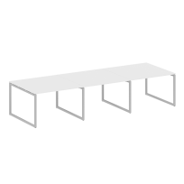 Metal System Quattro Перег. стол (3 столешницы) на О-оразном м/к 40БО.ПРГ-3.2 Акация/Антрацит металл 3600*1235*750 Metal System Quattro Перег. стол (3 столешницы) на О-оразном м/к 40БО.ПРГ-3.2 Акация/Антрацит металл 3600*1235*750