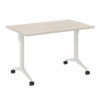 X-Pull Стол складной мобильный X.M-2.7 Тиквуд тёмный/Белый металл 1180×720×753