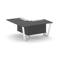 Проходной угловой модуль левый Steel Meet KD-PR.B.SPPOU-16(L) / Тиквуд Светлый – Металл Белый / 1600×1600×750 Проходной угловой модуль левый Steel Meet KD-PR.B.SPPOU-16(L) / Тиквуд Светлый – Металл Белый / 1600×1600×750