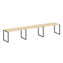 Metal System Quattro Р. ст. на 3 раб. места на О-образном м/к 40БО.СМ-3.3 Акация/Антрацит металл 4200*720*750 Metal System Quattro Р. ст. на 3 раб. места на О-образном м/к 40БО.СМ-3.3 Акация/Антрацит металл 4200*720*750