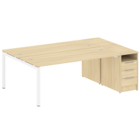 Metal System Quattro Р. ст. с тумбой на П-образном м/к 50БП.РС-СТП-2.5 Акация/Антрацит металл 2212*1475*750 Metal System Quattro Р. ст. с тумбой на П-образном м/к 50БП.РС-СТП-2.5 Акация/Антрацит металл 2212*1475*750