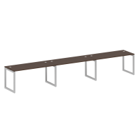 Metal System Quattro Р. ст. на 3 раб. места на О-образном м/к 50БО.СМ-3.4 Акация/Антрацит металл 4800*720*750