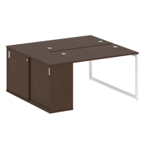 Metal System Quattro Р. ст. с шкафом-купе на О-образном м/к 40БО.РС-СШК-1.2 Т Акация/Антрацит металл 1610*1475*750