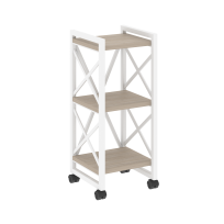Loft Стеллаж на колесных опорах-3 полки VR.L-MST.K-3.4 Тиквуд тёмный/Чёрный металл 400×400×968 Loft Стеллаж на колесных опорах-3 полки VR.L-MST.K-3.4 Тиквуд тёмный/Чёрный металл 400×400×968