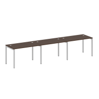 Metal System Quattro Р. ст. на 3 раб. места на П-образном м/к 40БП.СМ-3.2 Акация/Антрацит металл 3600*720*750