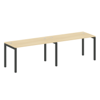 Metal System Quattro Р. ст. на 2 раб. места на П-образном м/к 50БП.СМ-2.3 Акация/Антрацит металл 2800*720*750 Metal System Quattro Р. ст. на 2 раб. места на П-образном м/к 50БП.СМ-2.3 Акация/Антрацит металл 2800*720*750