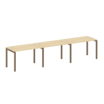 Metal System Quattro Р. ст. на 3 раб. места на П-образном м/к 50БП.СМ-3.2 Акация/Антрацит металл 3600*720*750 Metal System Quattro Р. ст. на 3 раб. места на П-образном м/к 50БП.СМ-3.2 Акация/Антрацит металл 3600*720*750