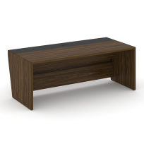 Corner Стол руководителя прямой без тумбы COR.SR-20 Орех лоренцо/Графит 2000×900×750