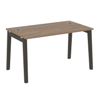 Onix Wood Direct Стол руководителя OW.SRR-3.8 Белый бриллиант/Дуб светлый/Белый металл 1380*800*750