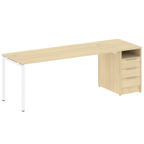 Metal System Quattro Р. ст. с тумбой на П-образном м/к 40БП.РС-СТП-1.5 Акация/Антрацит металл 2212*720*750 Metal System Quattro Р. ст. с тумбой на П-образном м/к 40БП.РС-СТП-1.5 Акация/Антрацит металл 2212*720*750