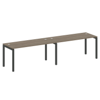 Metal System Quattro Р. ст. на 2 раб. места на П-образном м/к 50БП.СМ-2.4 Акация/Антрацит металл 3200*720*750 Metal System Quattro Р. ст. на 2 раб. места на П-образном м/к 50БП.СМ-2.4 Акация/Антрацит металл 3200*720*750