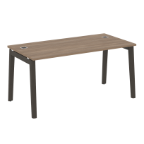 Onix Wood Direct Стол руководителя OW.SRR-4.8 Белый бриллиант/Дуб светлый/Белый металл 1580*800*750