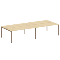 Metal System Quattro Р. ст. на 4 раб. места на П-образном м/к 40БП.СМ-4.5 Акация/Антрацит металл 3600*1475*750 Metal System Quattro Р. ст. на 4 раб. места на П-образном м/к 40БП.СМ-4.5 Акация/Антрацит металл 3600*1475*750