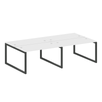 Metal System Quattro Р. ст. на 4 раб. места на О-образном м/к 50БО.СМ-4.3 Акация/Антрацит металл 2800*1475*750