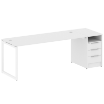 Metal System Quattro Р. ст. с тумбой на О-образном м/к 40БО.РС-СТП-1.5 Акация/Антрацит металл 2212*720*750 Metal System Quattro Р. ст. с тумбой на О-образном м/к 40БО.РС-СТП-1.5 Акация/Антрацит металл 2212*720*750