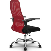 Кресло офисное Metta  SU-CM-8P (SU-СU160-8P) CH / Красный – Красный