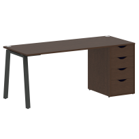 Home Office Стол офисный VR.SP-3-178.4.A Денвер светлый/Белый металл 1780×720×750 Home Office Стол офисный VR.SP-3-178.4.A Денвер светлый/Белый металл 1780×720×750
