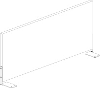 Metal System Экран для стола боковой Б.ЭКР-90 Акация/Белый металл 900*348*18