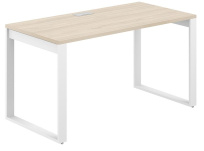 Стол офисный с лючком Allegro / 1600×700×750 / Профиль О-образный: 70×20 / Металлокаркас: Белый / Столешница: Акация равелло / AG.106.AR.L.72.WH Стол офисный с лючком Allegro / 1600×700×750 / Профиль О-образный: 70×20 / Металлокаркас: Белый / Столешница: Акация равелло / AG.106.AR.L.72.WH