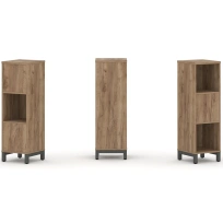 Стеллаж-перегородка двухсторонний средний трёхъярусный Style Project SN.NSD-311 Тиквуд Светлый/Металл Белый 387×400×1248 Стеллаж-перегородка двухсторонний средний трёхъярусный Style Project SN.NSD-311 Тиквуд Светлый/Металл Белый 387×400×1248