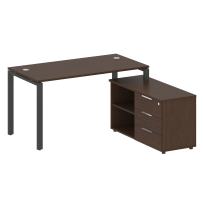 Metal System Р. ст. с тумбой на П-образном м/к БП.РС-СТС-2.3 (R) Акация/Антрацит металл 1500*1520*750 Metal System Р. ст. с тумбой на П-образном м/к БП.РС-СТС-2.3 (R) Акация/Антрацит металл 1500*1520*750