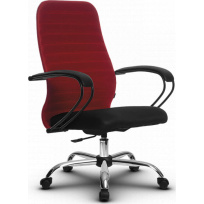 Кресло офисное Metta  SU-CP-10P (SU-СК130-10P) CH / Красный – Красный