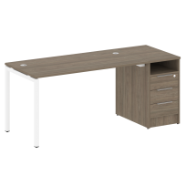 Metal System Quattro Р. ст. с тумбой на П-образном м/к 40БП.РС-СТП-1.3 Акация/Антрацит металл 1812*720*750 Metal System Quattro Р. ст. с тумбой на П-образном м/к 40БП.РС-СТП-1.3 Акация/Антрацит металл 1812*720*750