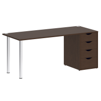 Home Office Стол офисный VR.SP-3-178.4 Серый/Хром опоры 1780×720×750